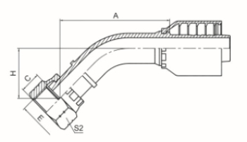 45°美制ORFS内螺纹平面 ISO 12151-1 SAE J516