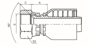 美制SAE内螺纹90°内锥面 SAE J5